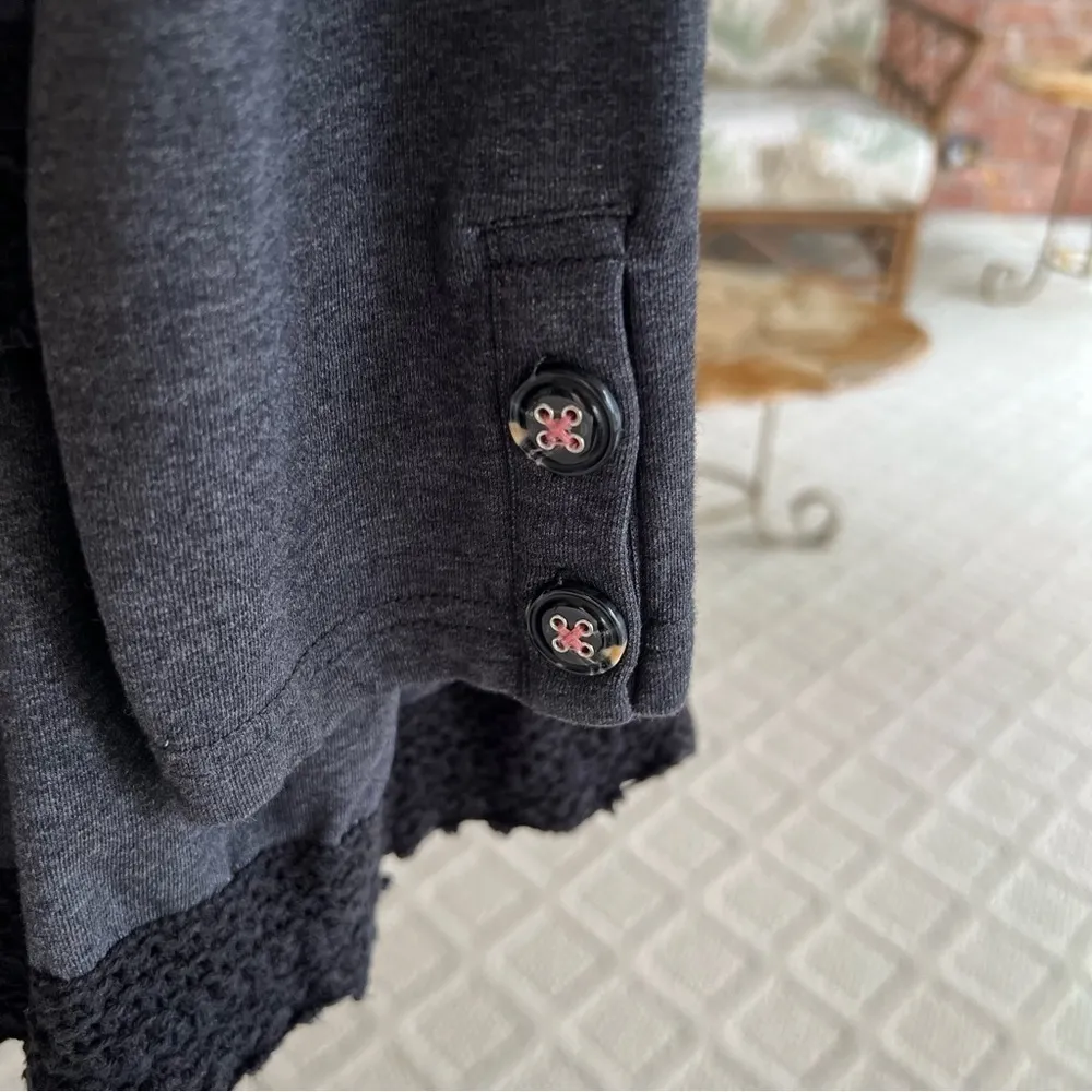 Matilda Jane Wise & Wonderful Gray Hoodie Knit Ruffle Jacket S - Image 12