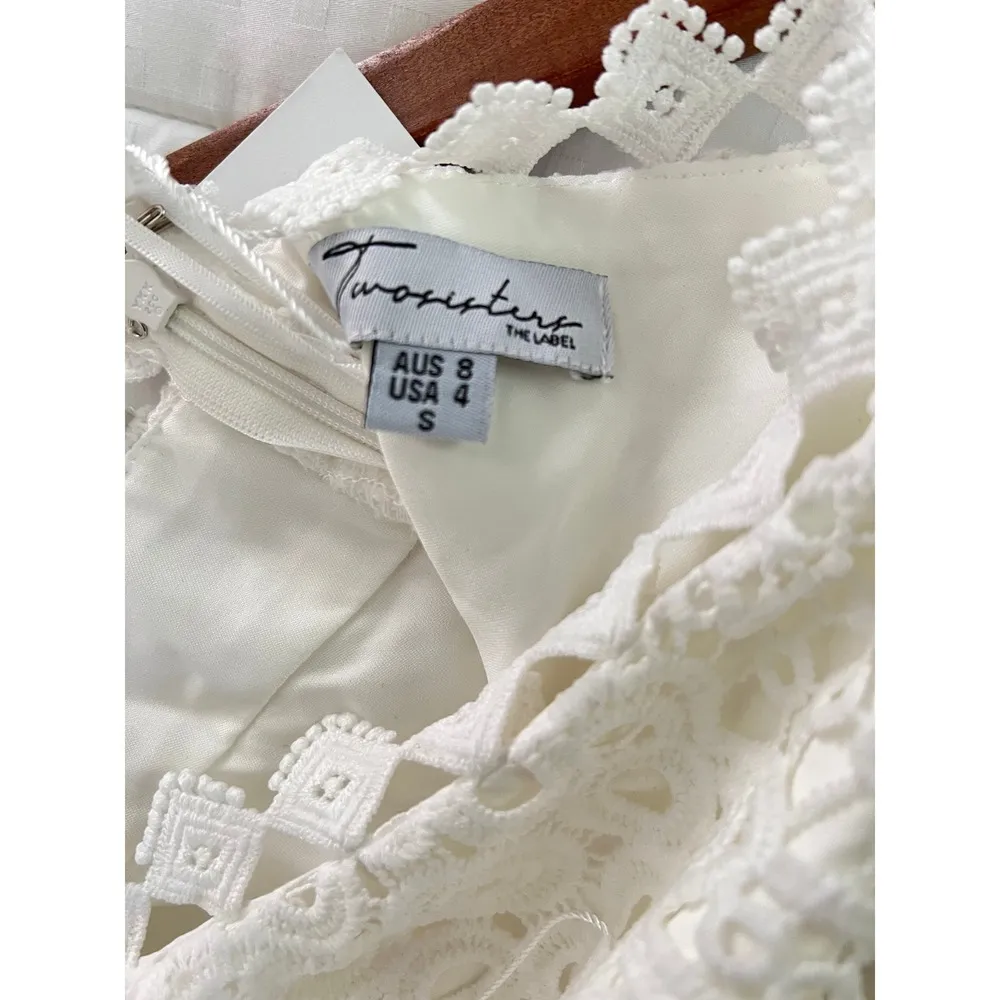 Two Sisters The Label Lace Dress Size 4 NWT White - Image 4