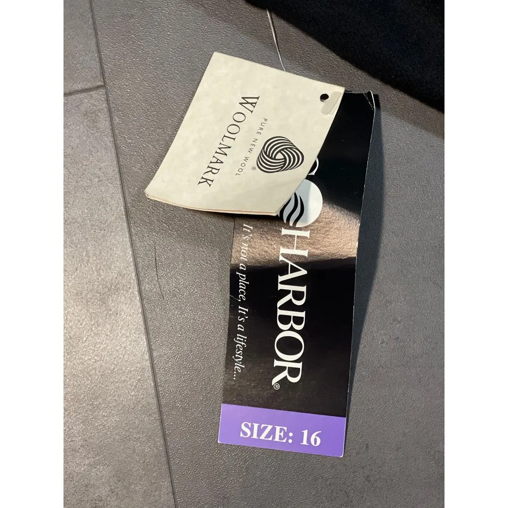 Sag Harbor Woolmark Black Skirt Classic Elegant‎ Office Wear Size 16 C-17 - Image 3