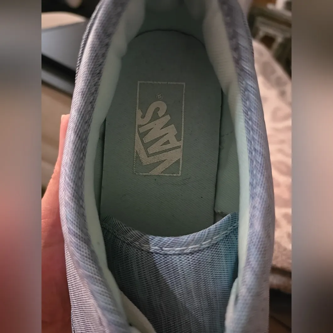 Vans Womens Atwood Blue Nylon Sneakers Skateboarding Shoes Size 10 Streetwear - Image 8