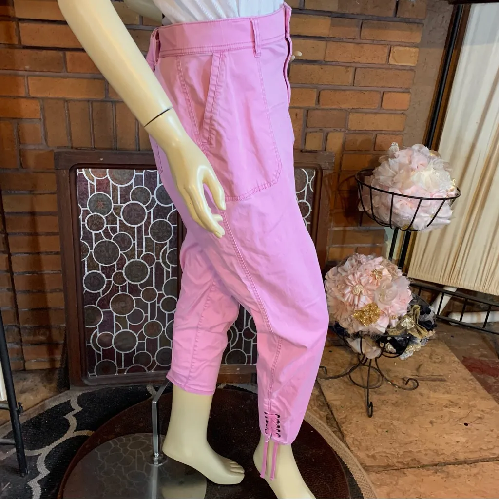 LANE BRYANT ORCHID PINK SKINNY LEG CORSET HEM PANTS (18) - Image 5