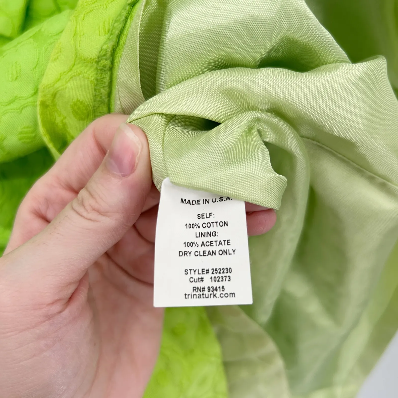 Trina Turk Womens Sequin Bow Fit and Flare Statement Dress Size‎ 4 Brat Green - Image 5