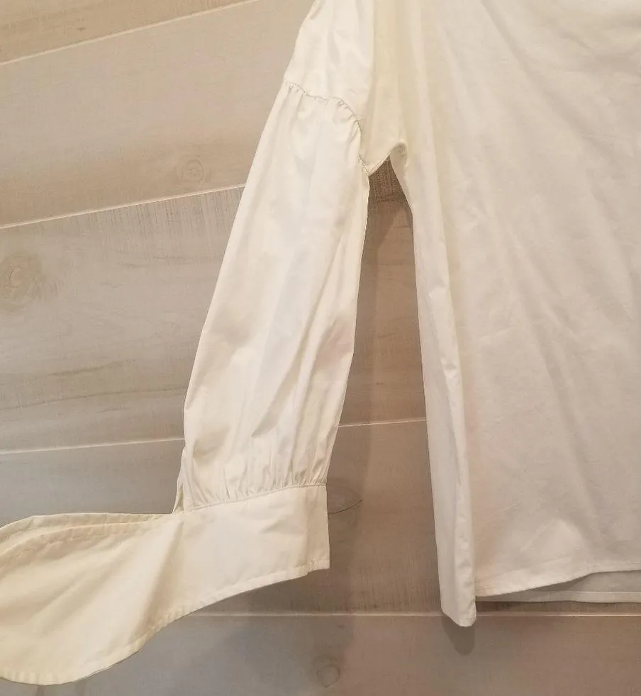 {XS} Vineyard Vines Women's Cross Front Bell Sleeve Blouse Tie Cuff - Image 6