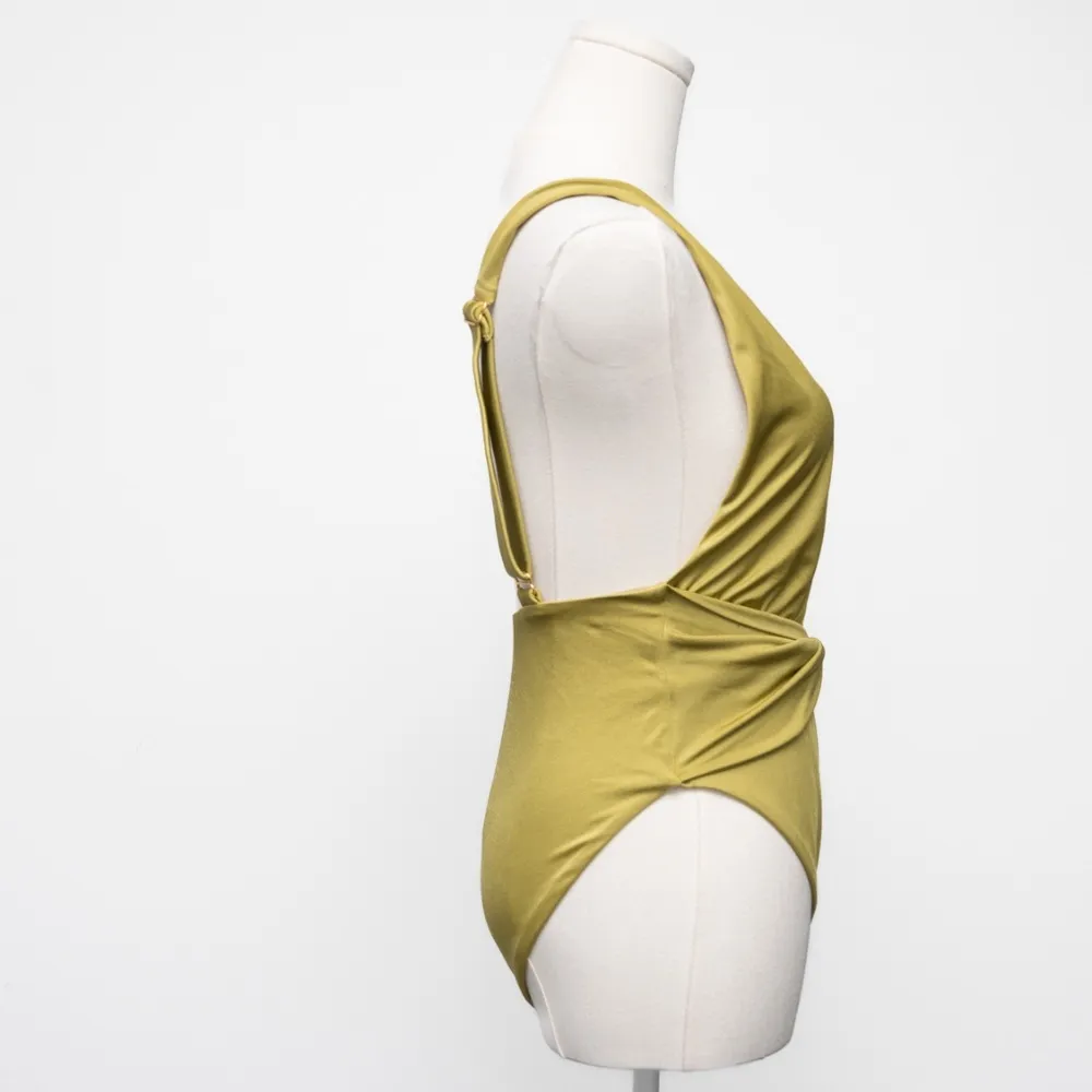 Agua Bendita. New! Ellis Twist Front Plunge One-Piece Swimsuit. - Image 4