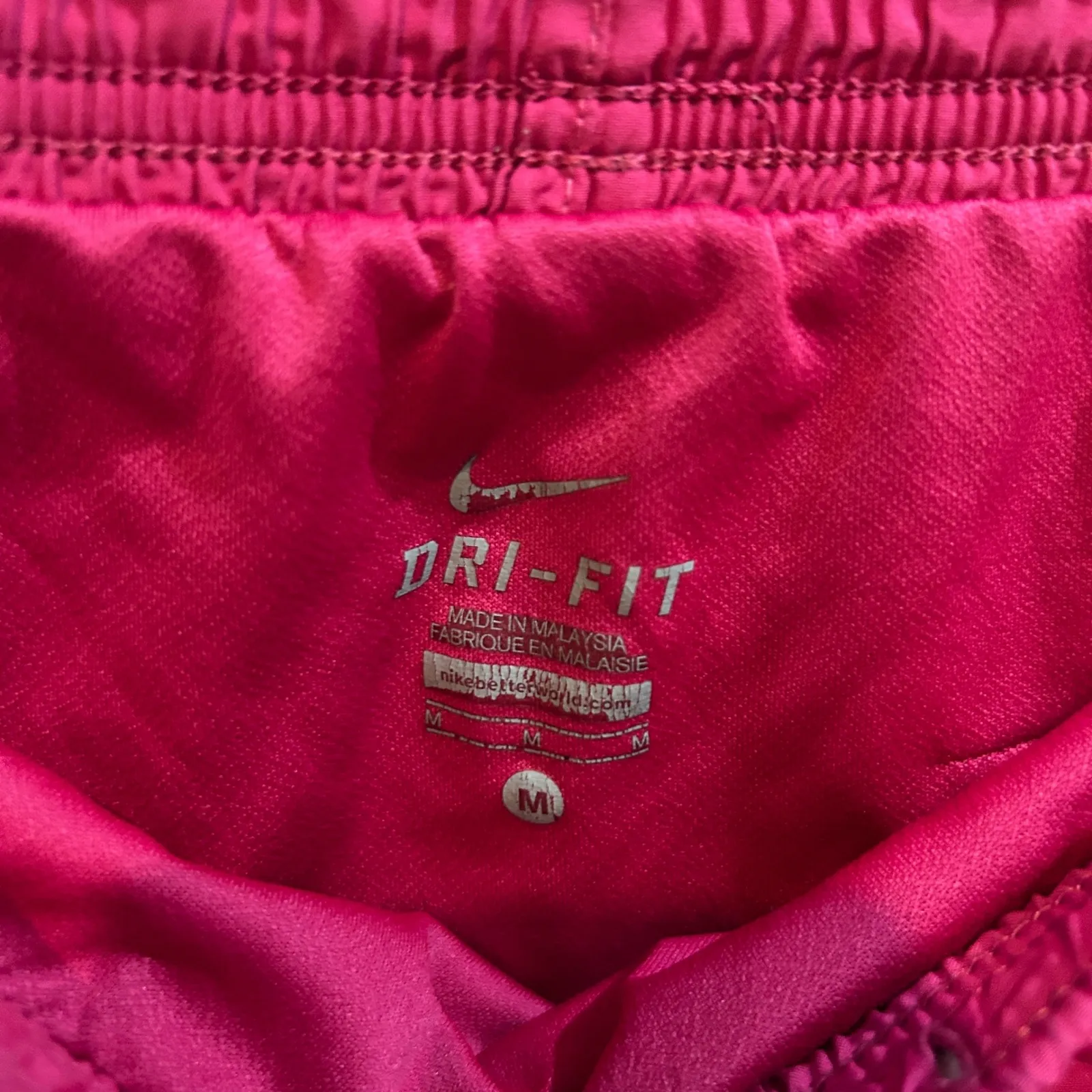 Nike Dri-FIT Running Shorts Pink Black Trim Athletic‎ Gym Activewear Women's - Image 3