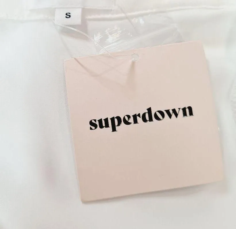 Superdown Sophie Draped Mini Dress in White Small - Image 7