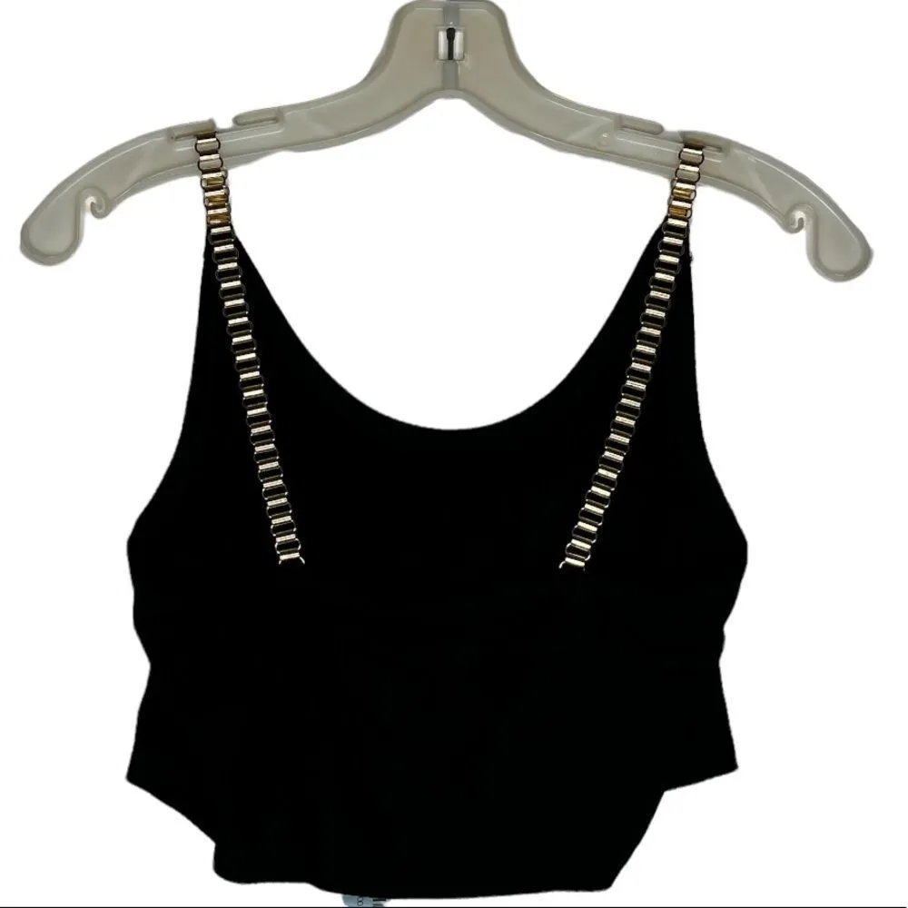 Emma & Sam Black Crop‎ Top nwt - Image 4