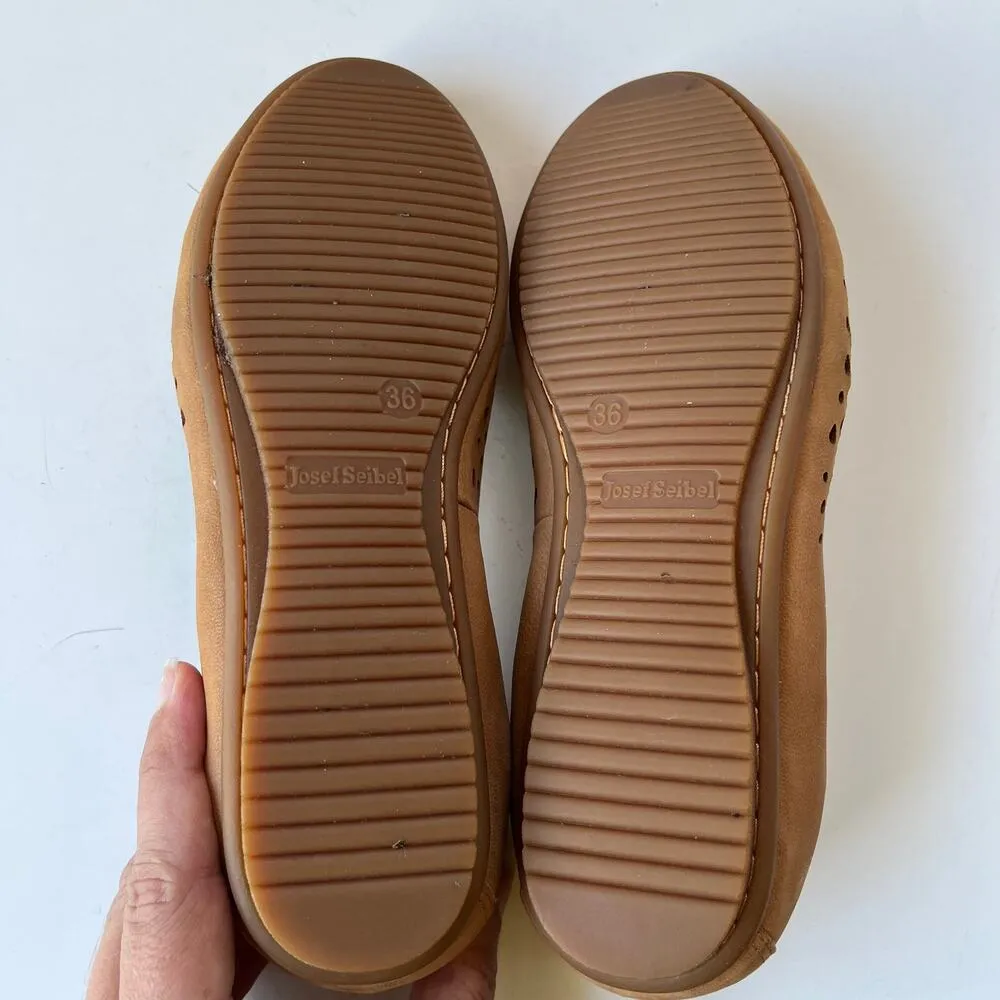 Josef Seibel Pippa Ballet Flat Womens Shoes Size EU 36 US 5.5 Tan Die Cut 72929 - Image 8