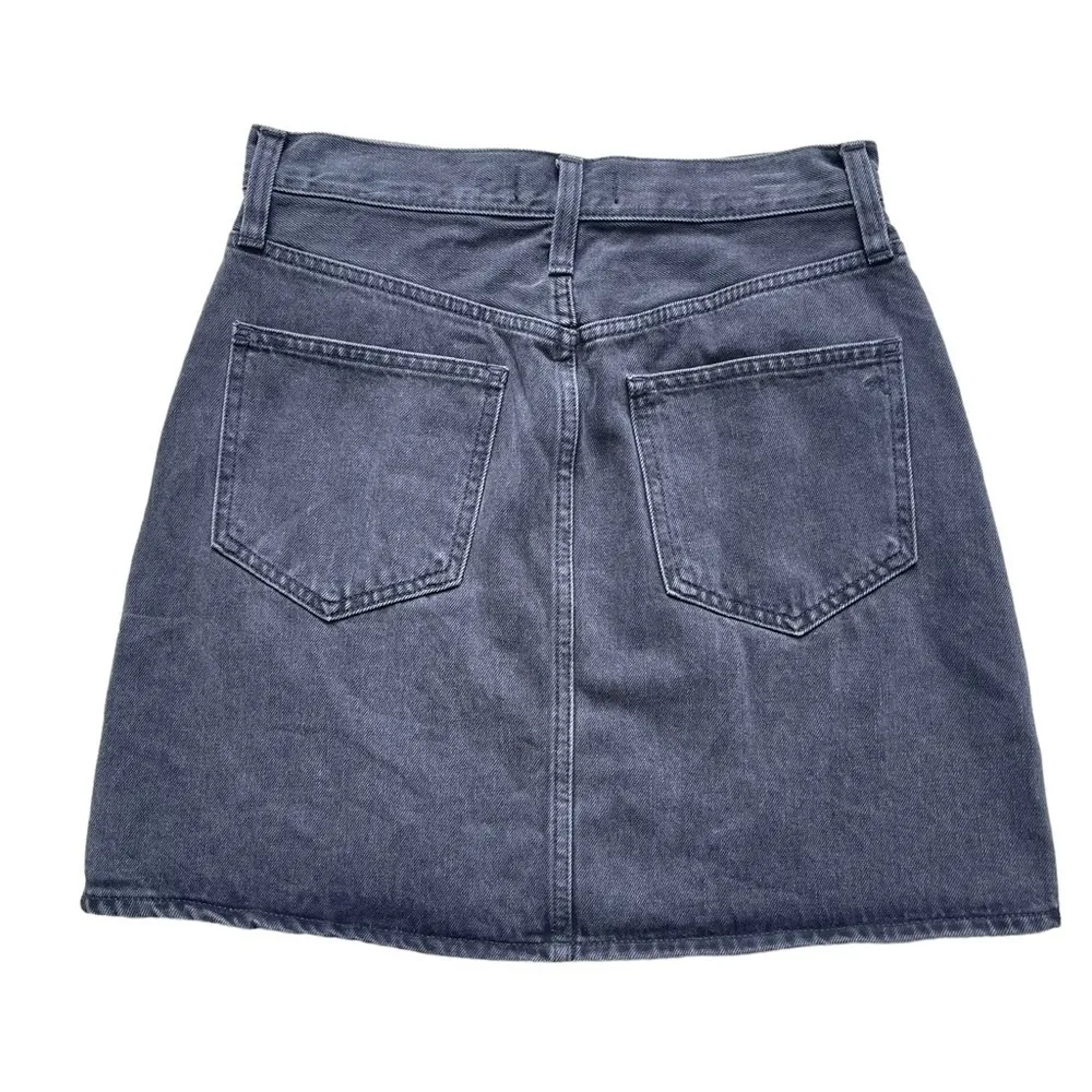 Madewell  Women’s Rigid Denim High-Waist Straight Mini Skirt Size 25 Black - Image 7