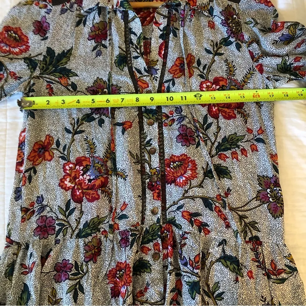 Anthropologie Maeve Janie Flounced Peasant Blouse. Size 00. - Image 10