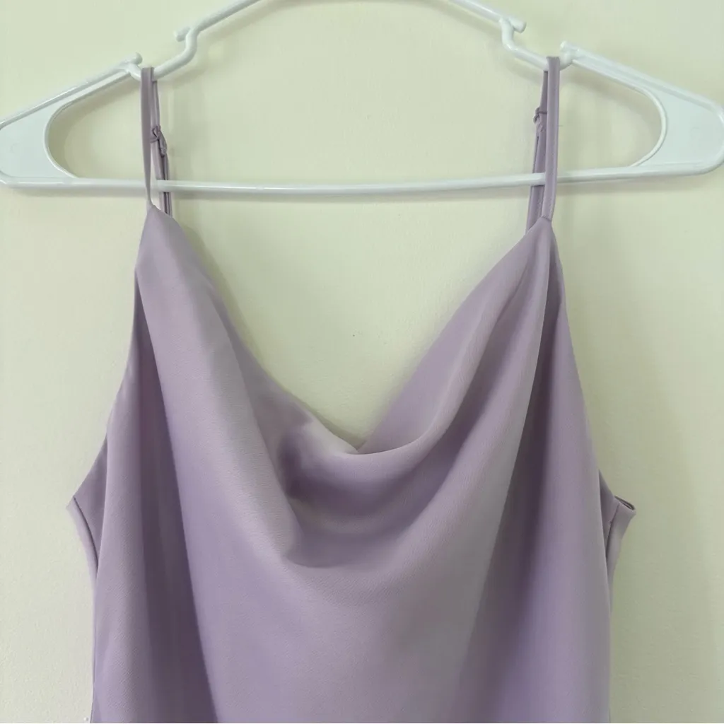 Urban Outfitters Light Before Dark Mallory Cowl Lavender Slip Mini Dress Size M - Image 6