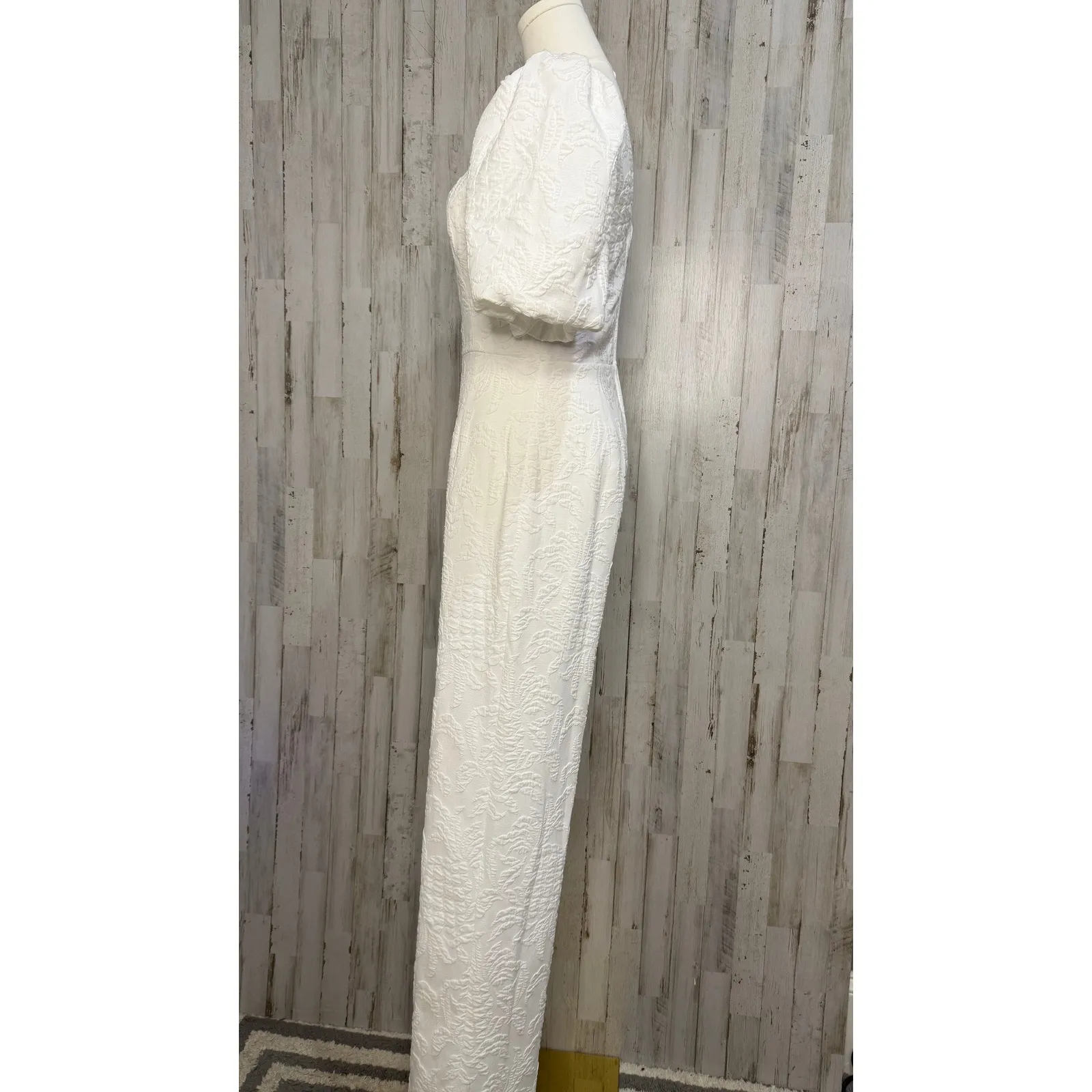 NWT Lilly Pulitzer White Jacquard Kirrabelle Short Sleeve‎ Jumpsuit Size 00 - Image 3