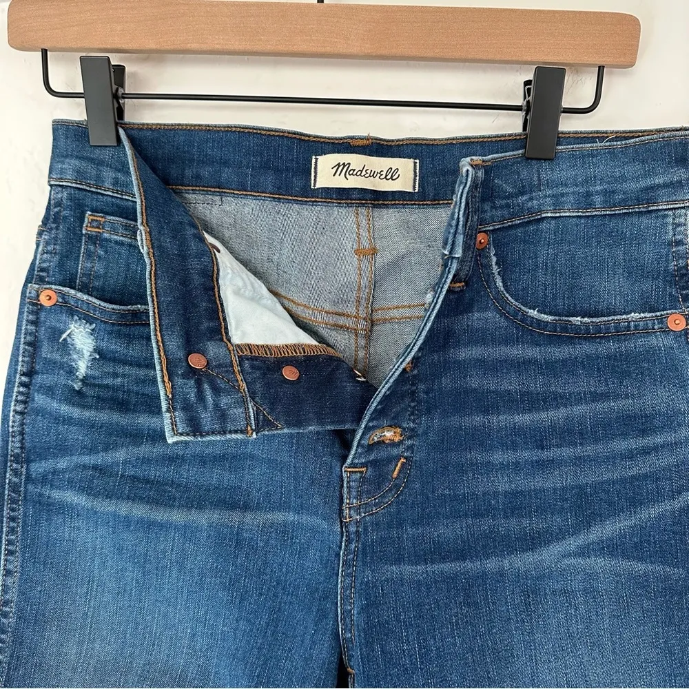 Madewell 10” High Rise Skinny Button Fly Jeans in Hanna Wash | 28 - Image 4