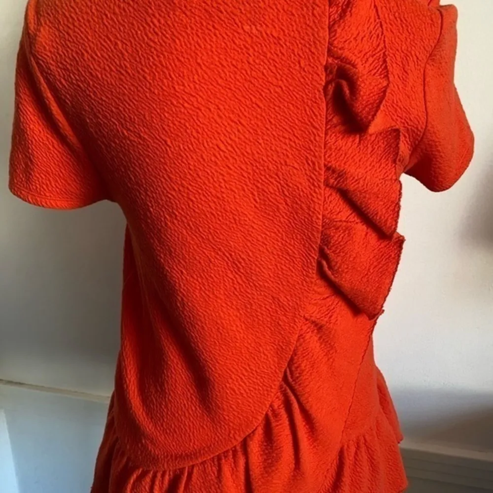 Anthropologie Postmark • Red Peplum Cascada Ruffle Back Top - Image 20