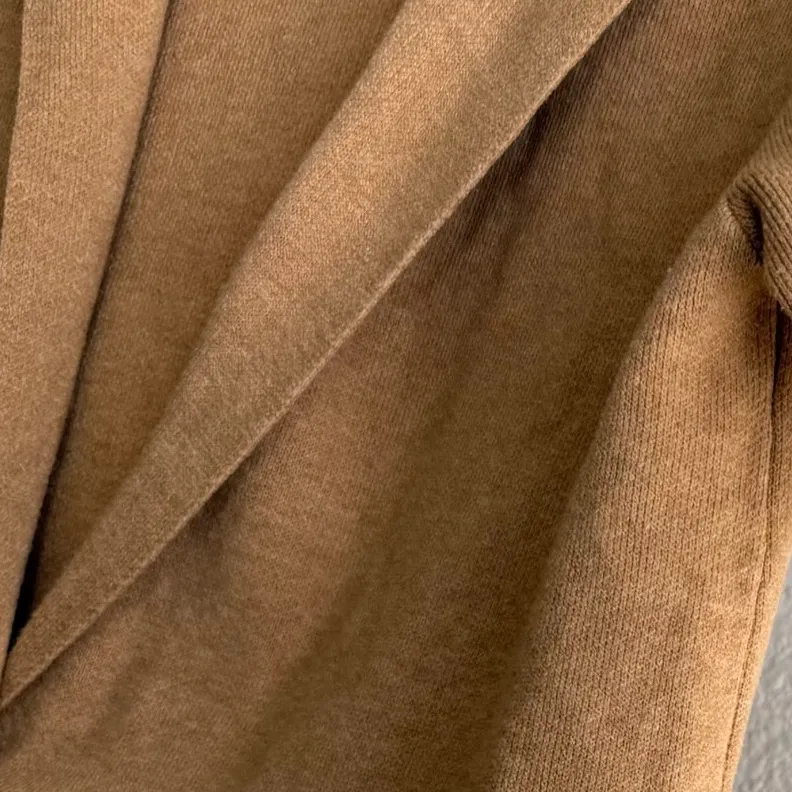 Nine West Camel Brown Longline Blazer Coat Workwear Medium Oversized Fall Winter Outerwear - Image 5