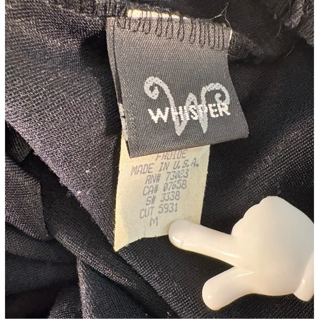 Y2K Black Maxi Skirt Rhinestone Side Slit Size Medium McBling Club Clubcore 90s - Image 7