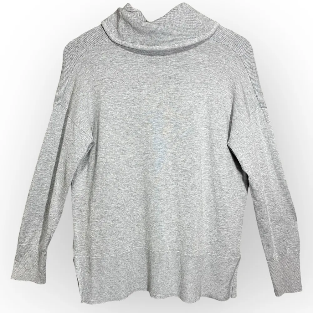 Ellen Tracy Light Gray Cowl Neck Knit Pullover Sweater Women’s Medium - Image 7