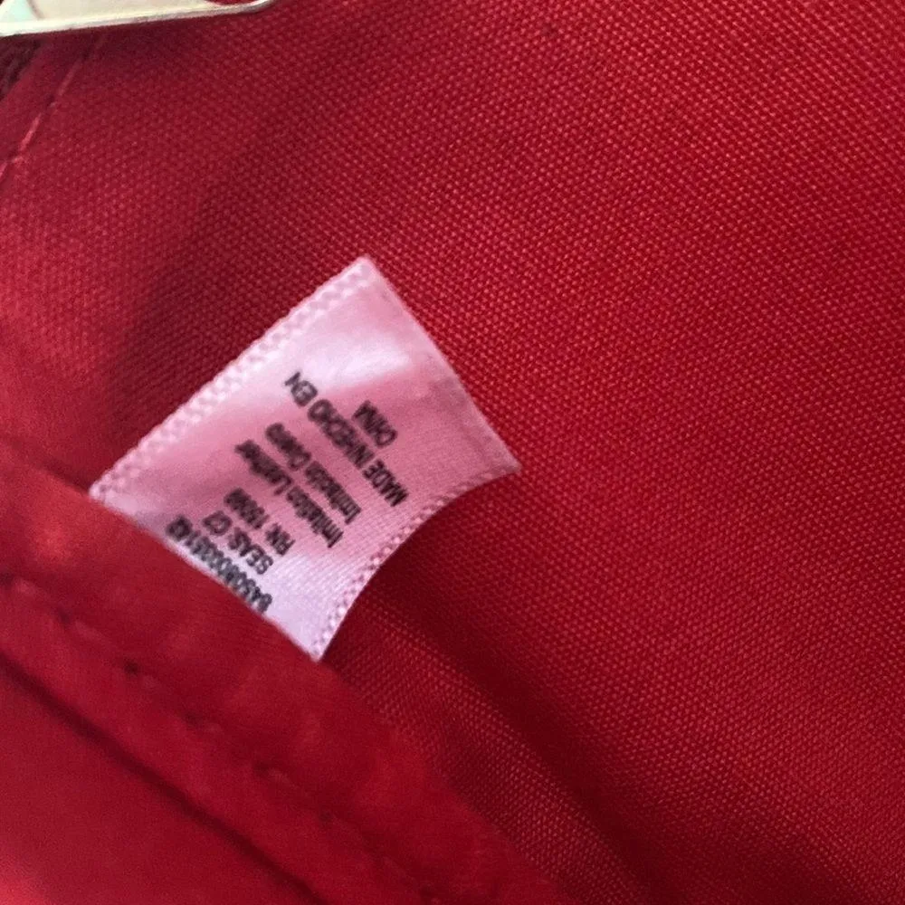 Red crossbody camera bag from Italy, faux leather - Image 12