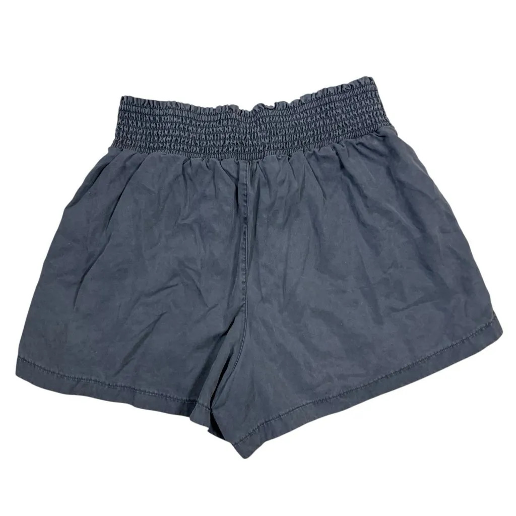 Abercrombie Fitch L Gray Smocked High Rise Lyocell Shorts Soft Lounge - Image 2