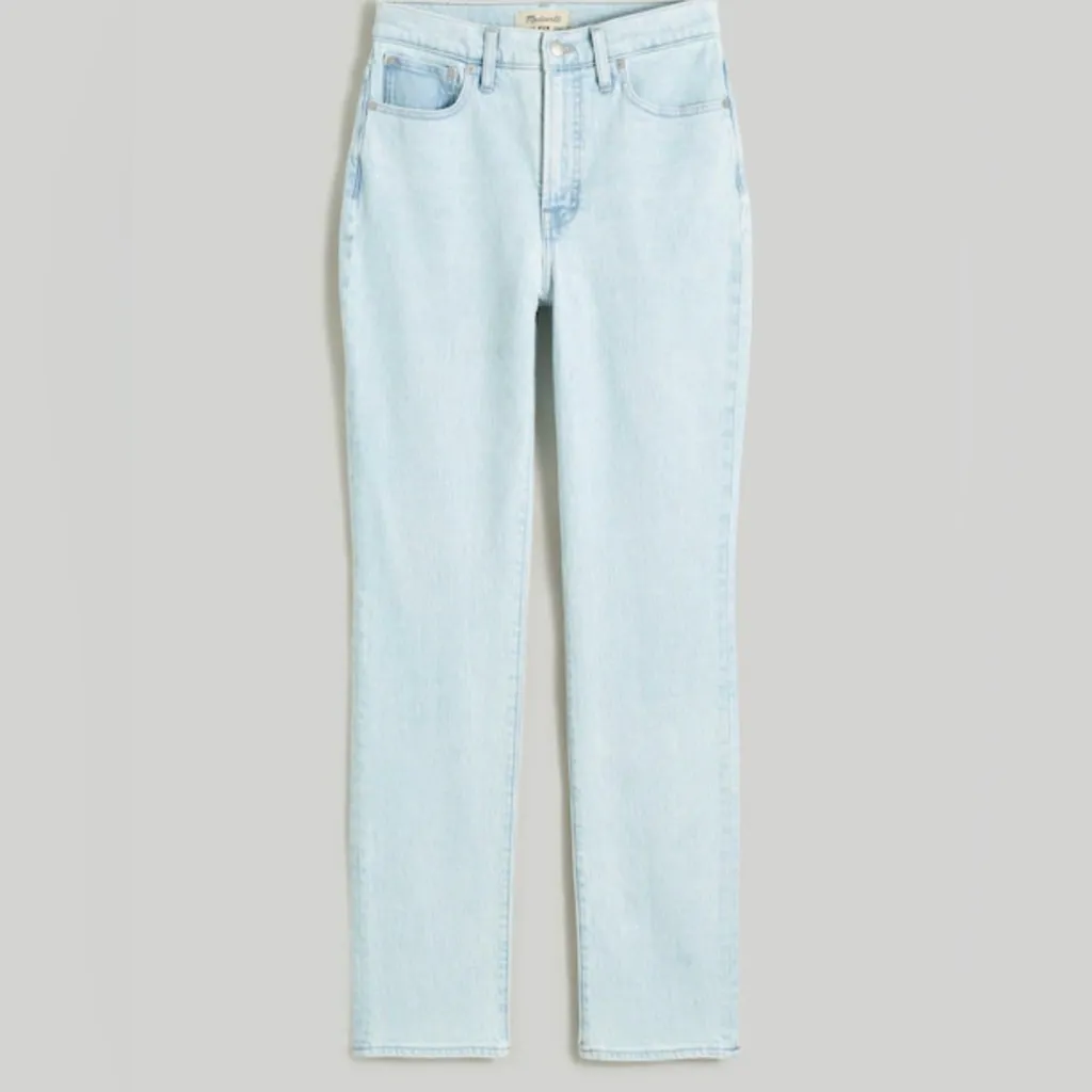 Madewell 90's Trainght Light Blue Denim Jeans NWOT 32T - Image 12