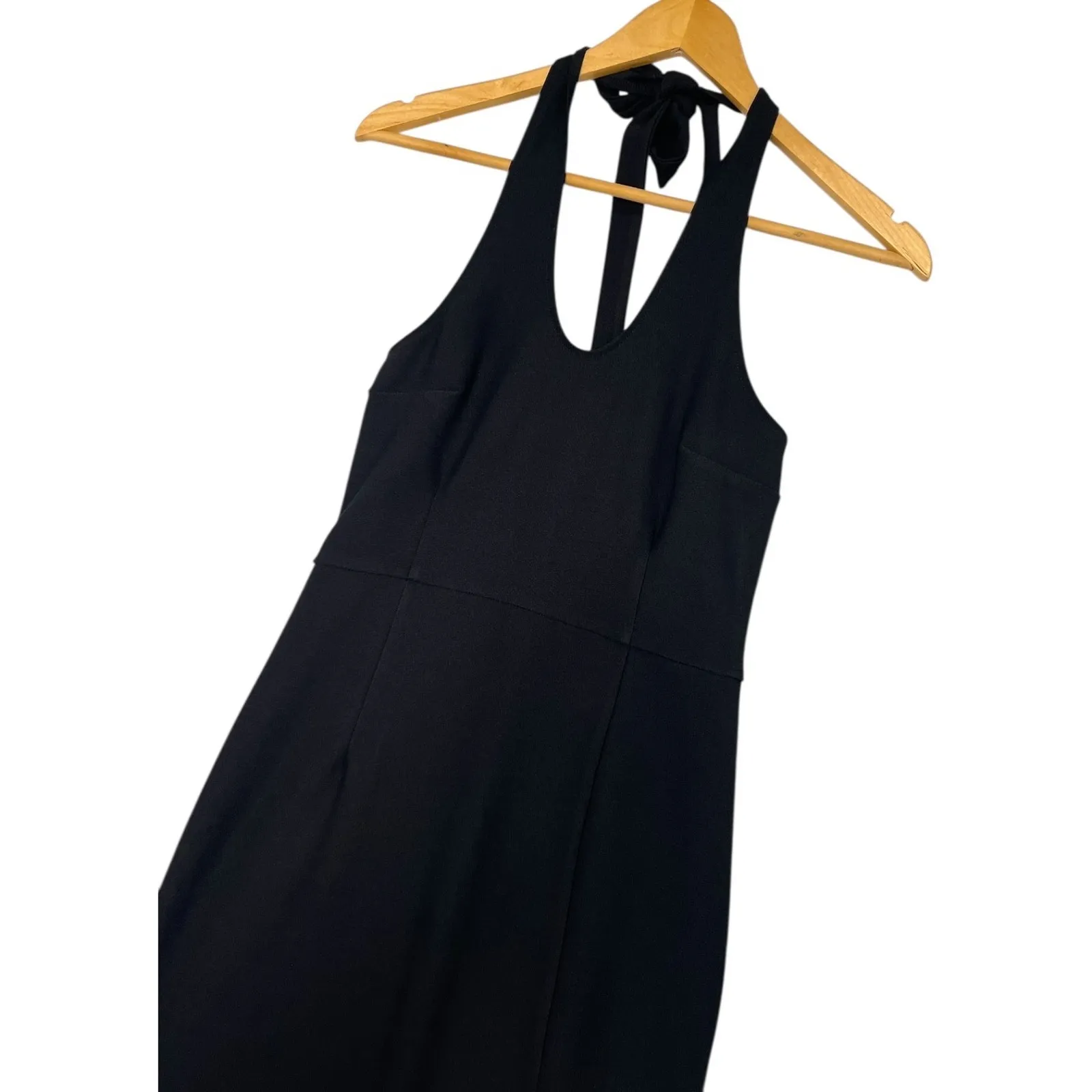 Abercrombie And Fitch Dress Womens Small Black Halter Knit Maxi Evening Formal - Image 6