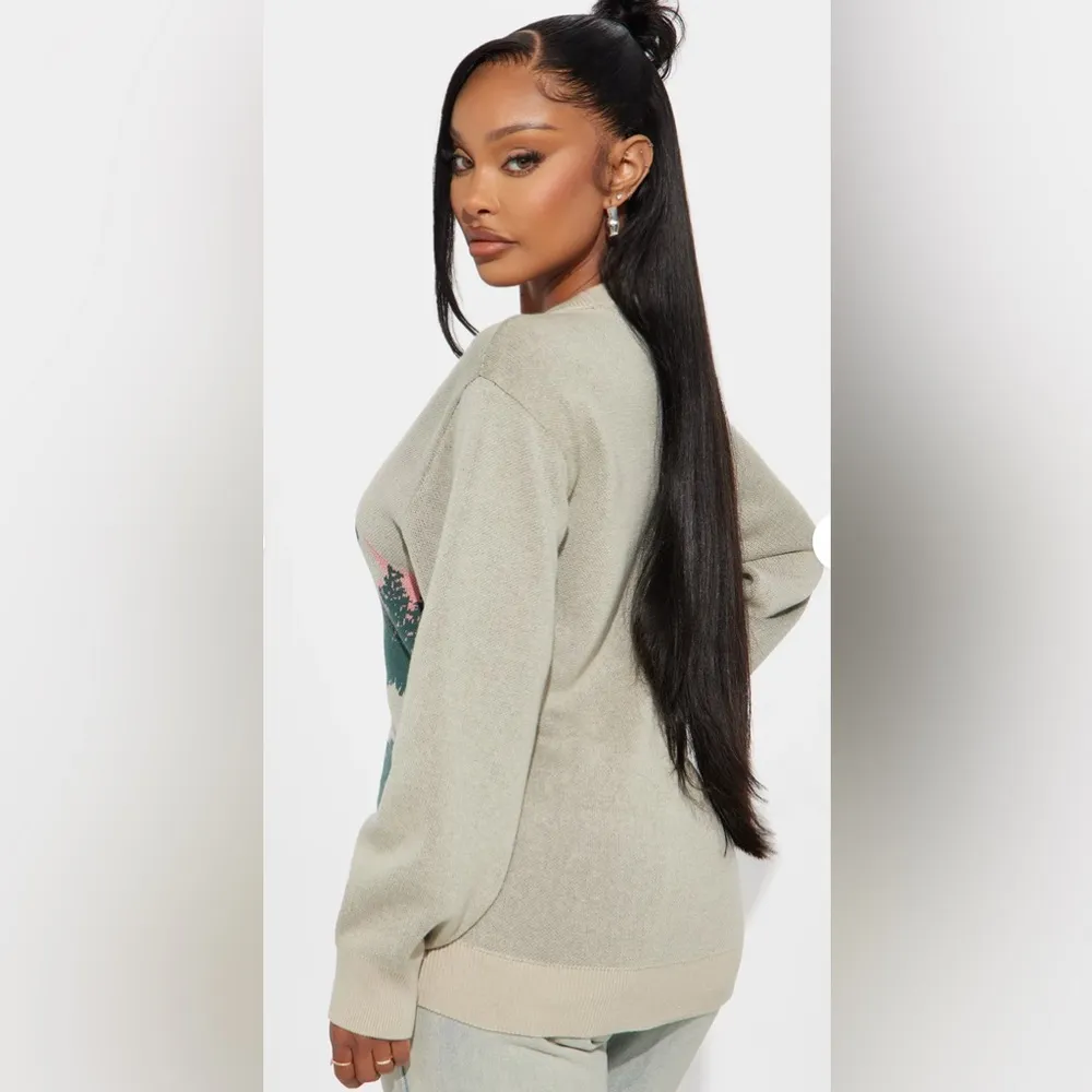 Disney Women's Sweater - Green and Pink - Image 3