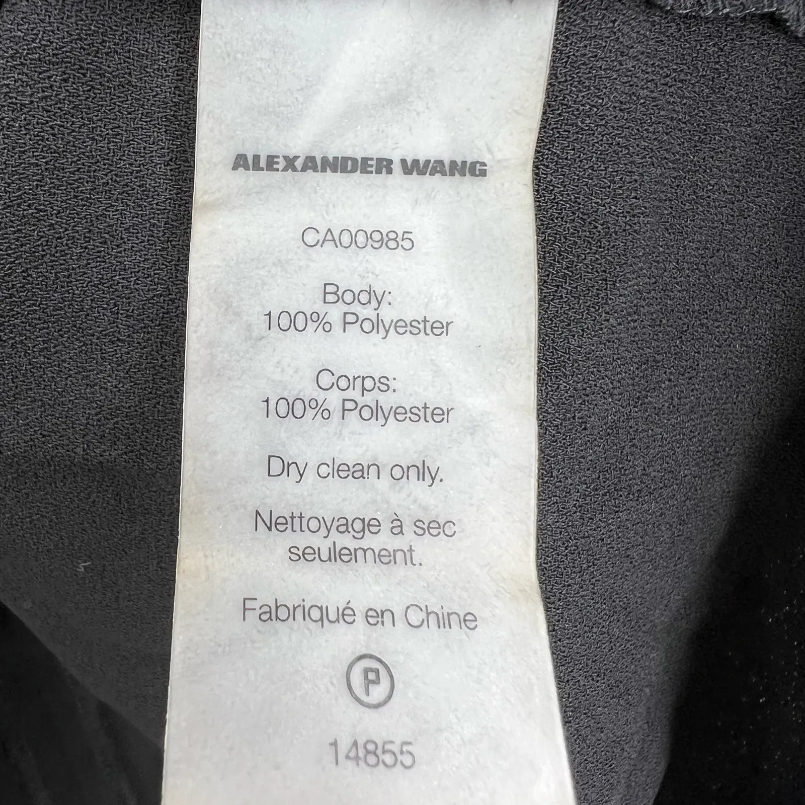 T Alexander Wang Size 10 Boxy Top Black Off Shoulder‎ - Image 6