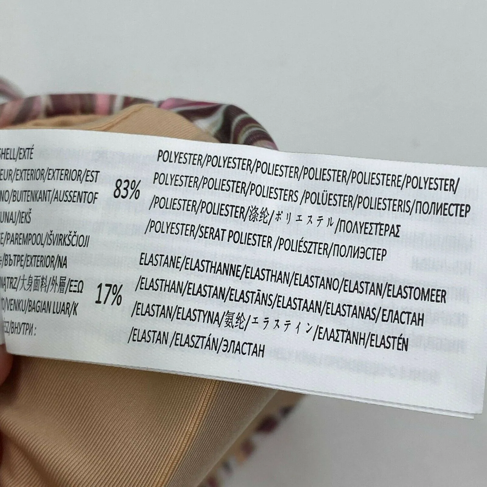 Mink Pink Bikini Top Women SMALL‎ Feather Palm Off Shoulder Bandeau Swim - Image 9