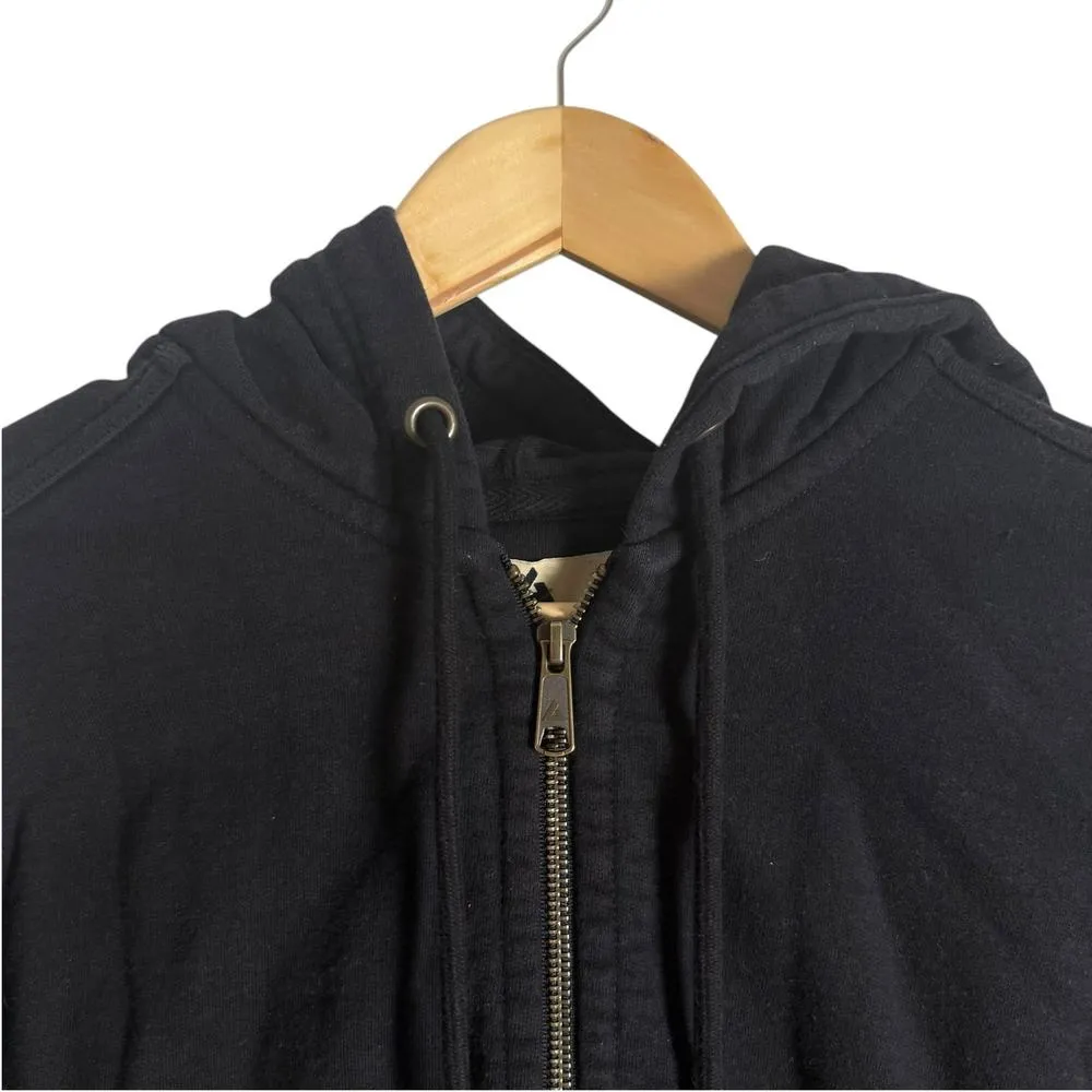 American Giant Black Classic Full Zip Fleece Hoodie Size Medium - Image 5