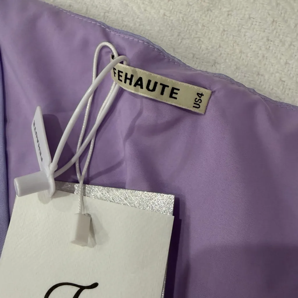 NWT FEHAUTE Lilac Purple Ethereal Floral Gown Sz 4 Fairycore Wedding Bridesmaid - Image 10