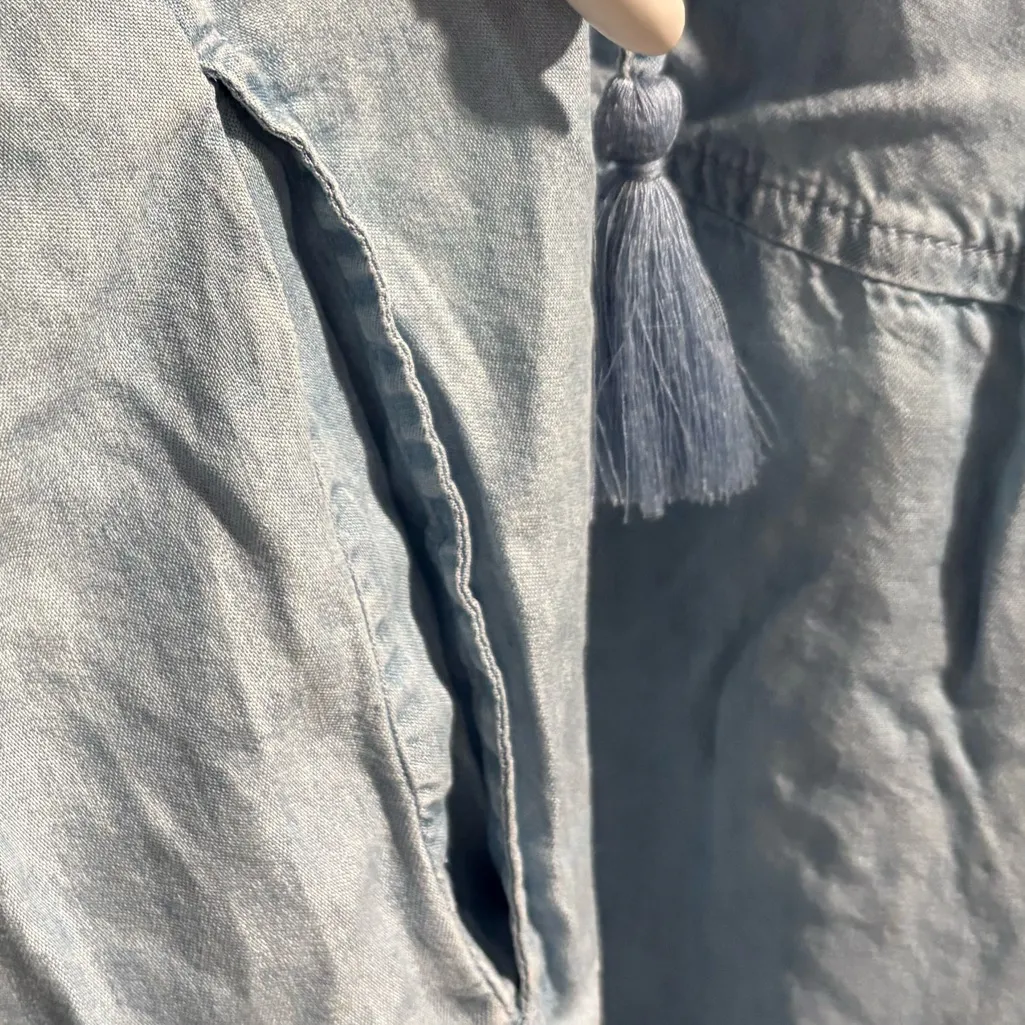 Style & Co Blue Knee Length Flowy Mini Dress- Size Petite Large - Image 4