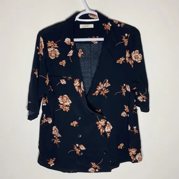 Capulet floral double breasted light jacket sz M - Image 12