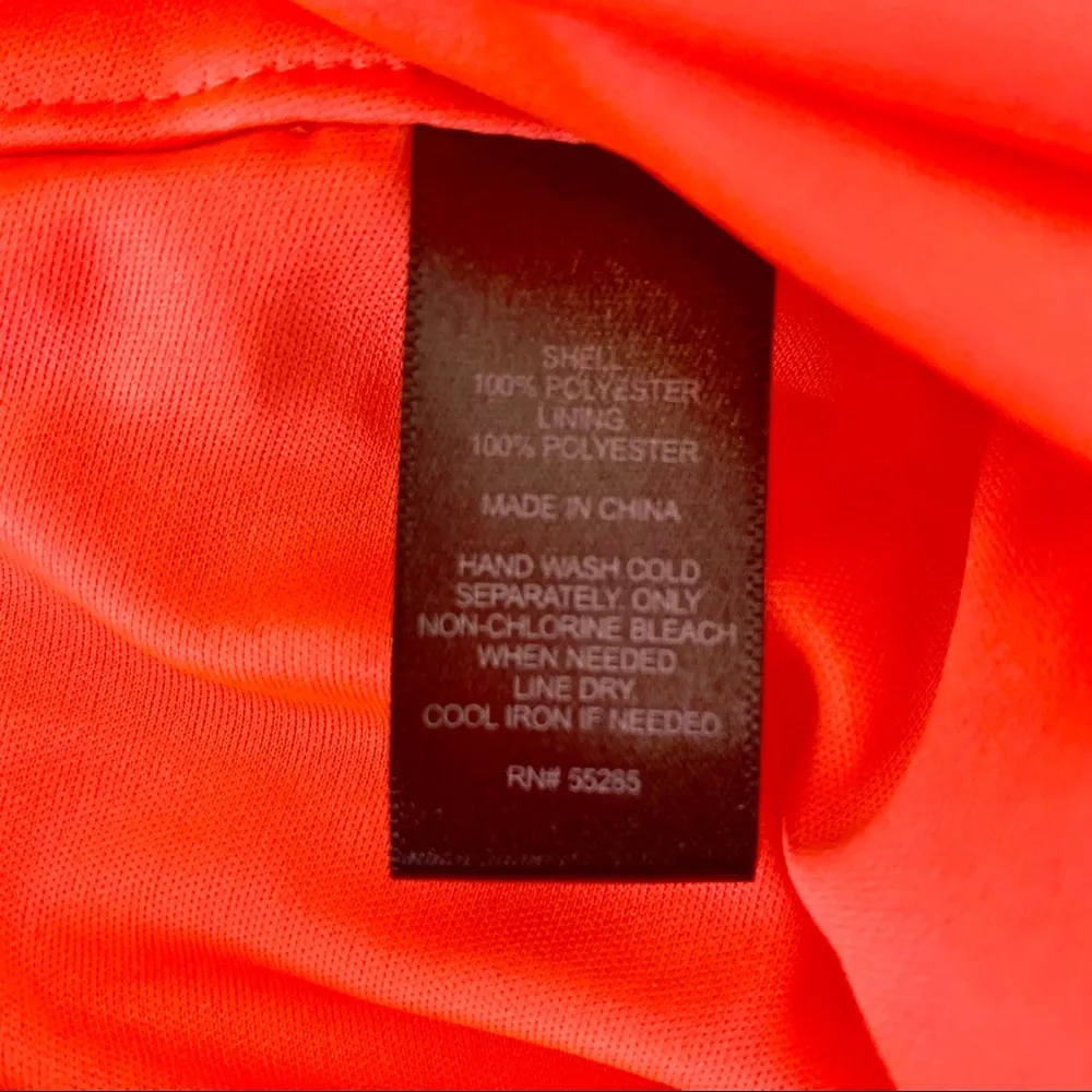 Express Neon Salmon Pleated Flutter Skirt Size 00 - Image 8