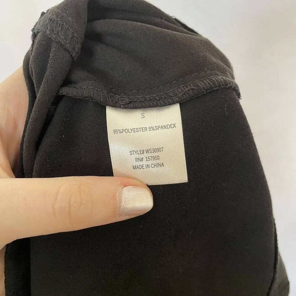 Alya  Black Mini Skirt With Back Zipper Polyester/Spandex S - Image 6