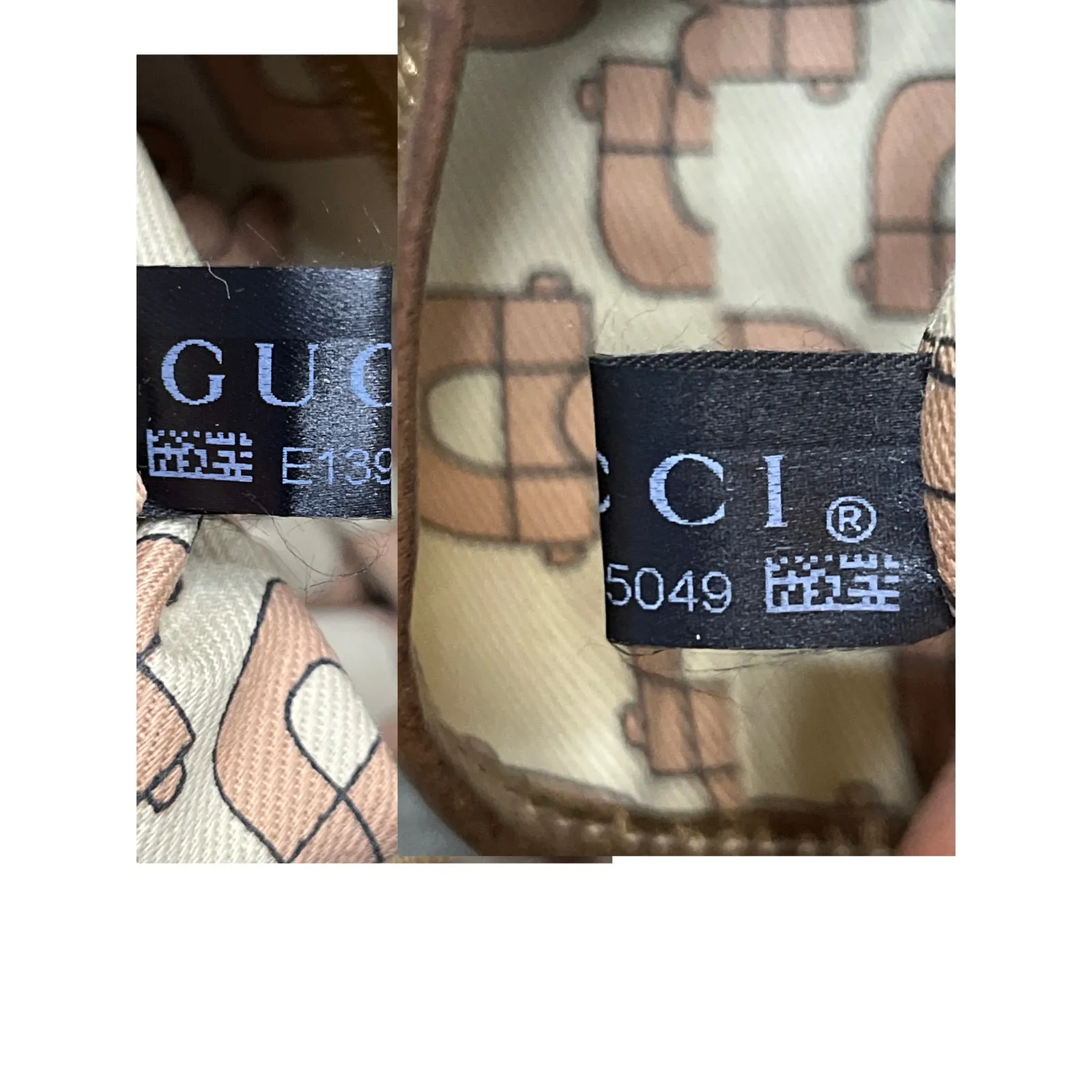 Gucci GG Canvas Gold Leather Trim Tote 137396 002404 with Charm & Cards - Image 6