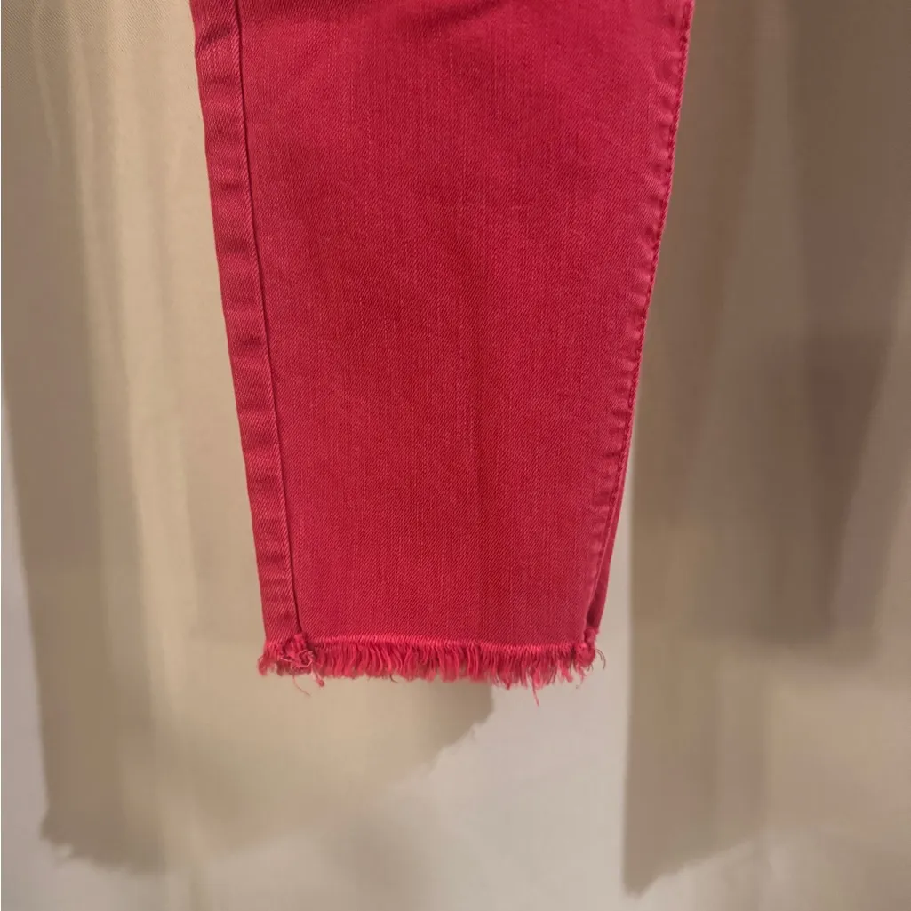 Loft  Women's Cropped Red Jeans - Image 4