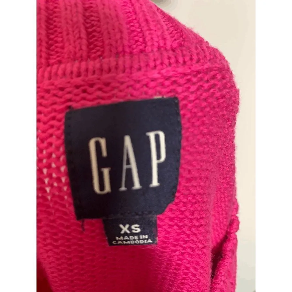 Gap  Cable Knit Hot Pink Sweater - Image 5