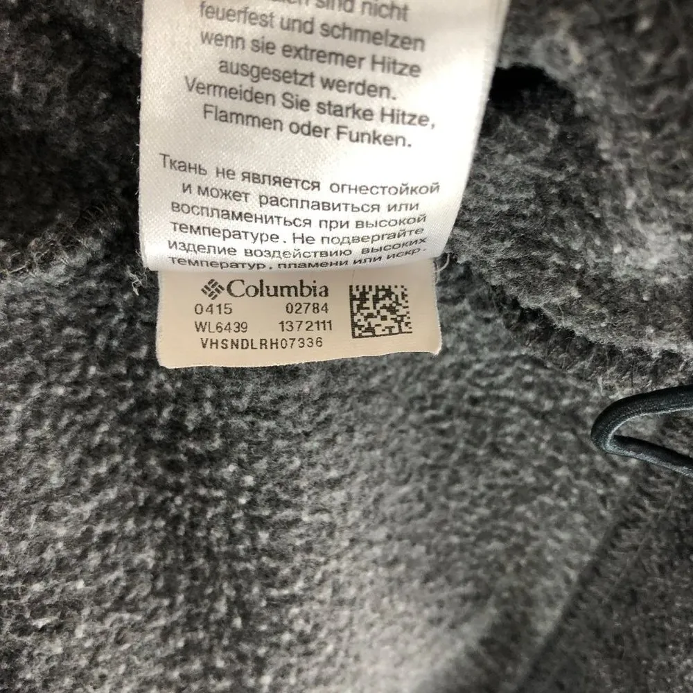 Columbia Womens Benton Springs Fleece Jacket Full Zip Cinch Waist Pockets Gray M - Image 5