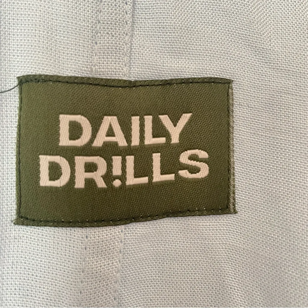 Daily Drills Linen Overalls in Light Blue Size XS/S - Image 8