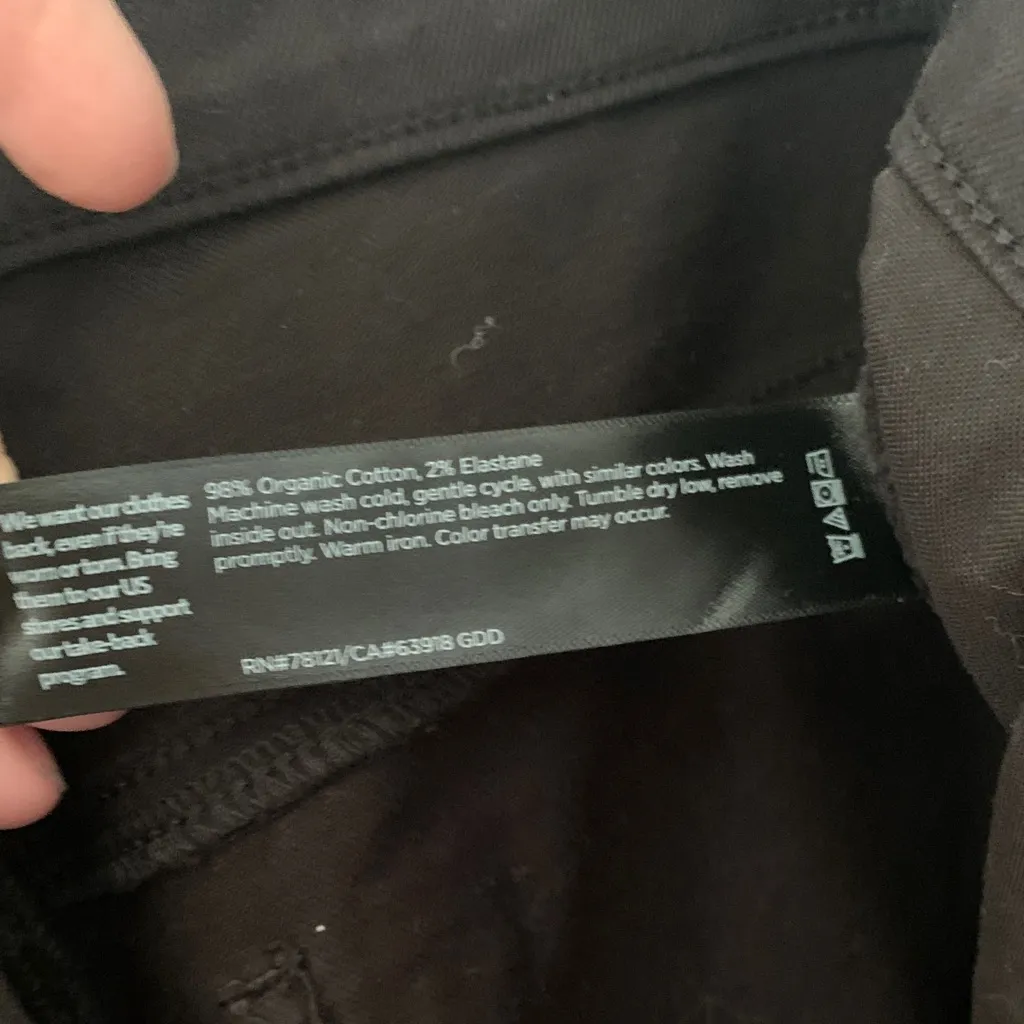 Eileen Fisher petite large black ankle slim jeans casual basic everyday - Image 7