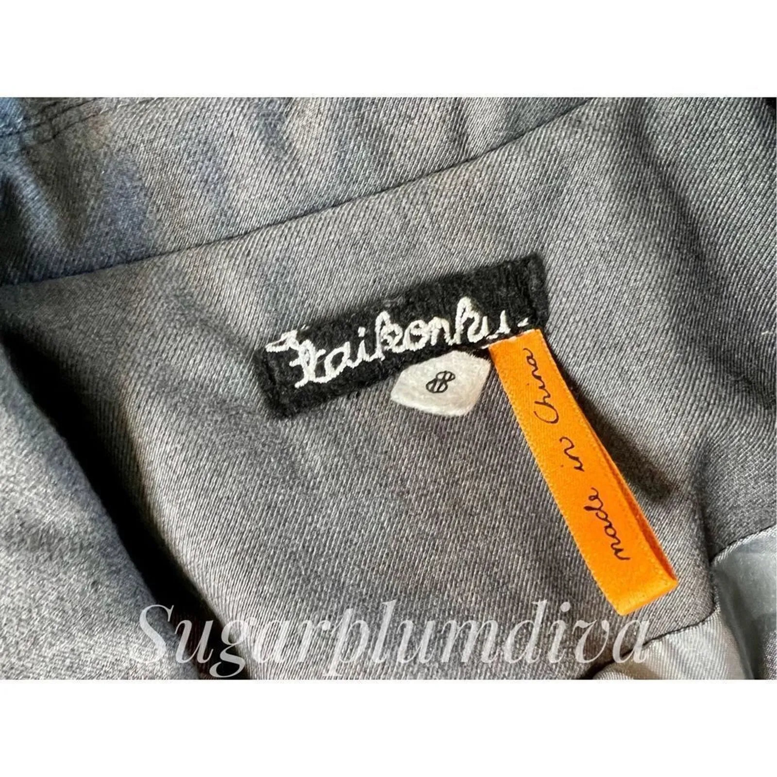 Taikonku by Anthropologie Grey‎ Single Breasted Jacket Blazer 8 NWOT Preppy City Gray - Image 4