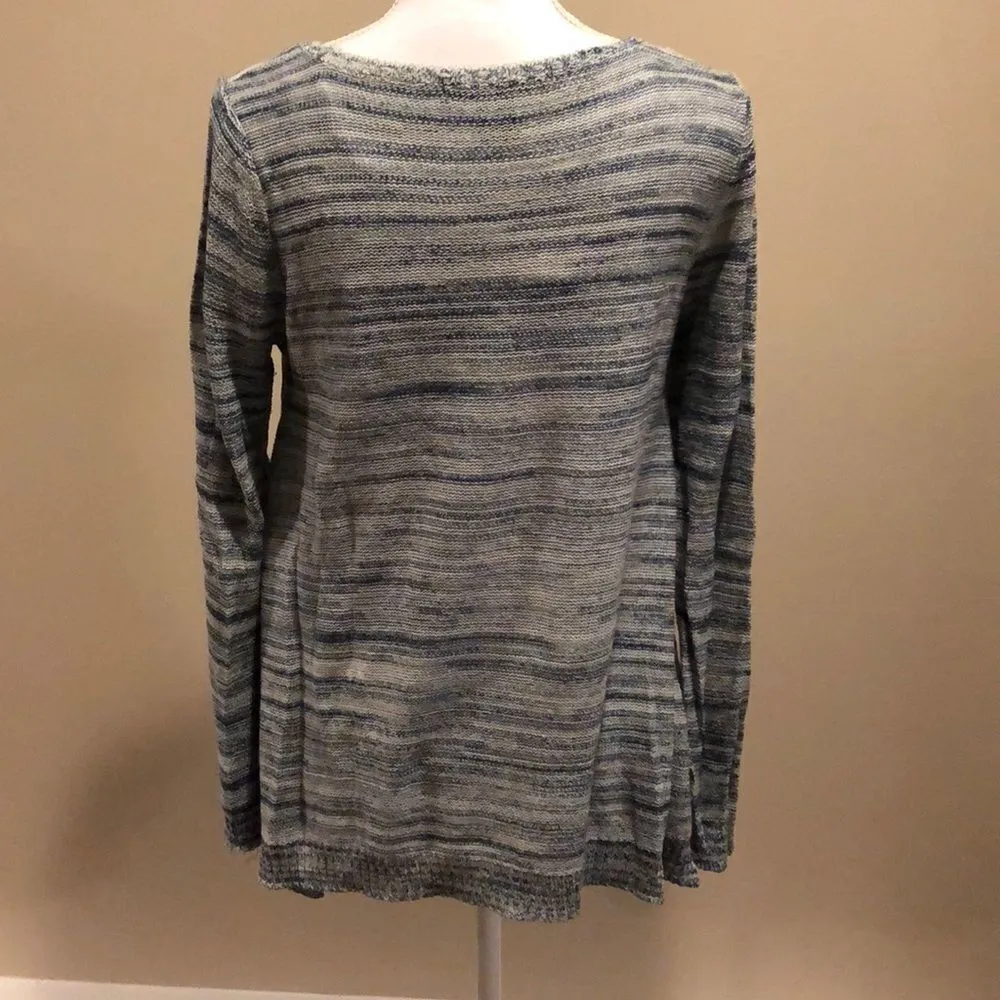 89th & Madison Blue & White Light Crewneck Sweater Blue Size M - Image 5