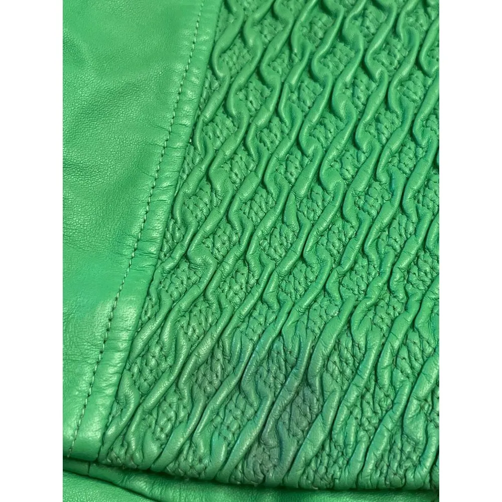 retrofete Joelle Leather Tube Top in Green Medium Womens Strapless Tank - Image 7