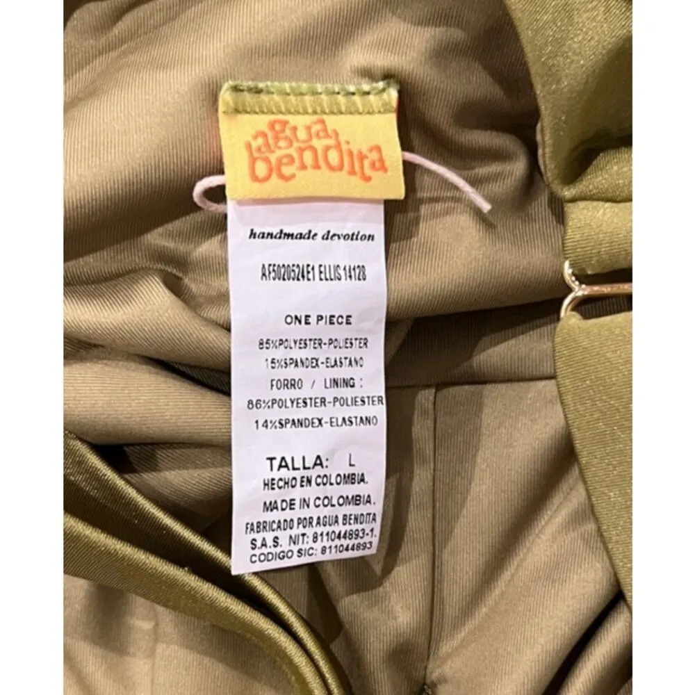 NEW Agua Bendita Ellis Twist Front Plunge One-Piece Swimsuit  Size Large - Image 4