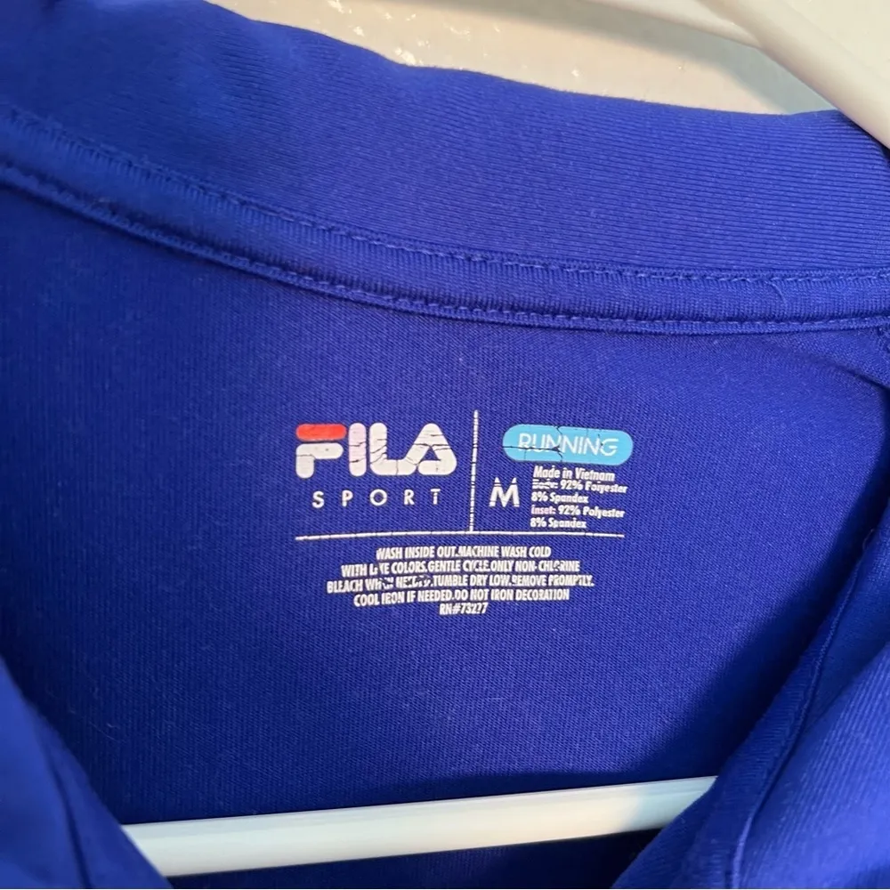 FILA  Sport Running Quarter Zip Pullover Royal Blue - Image 9
