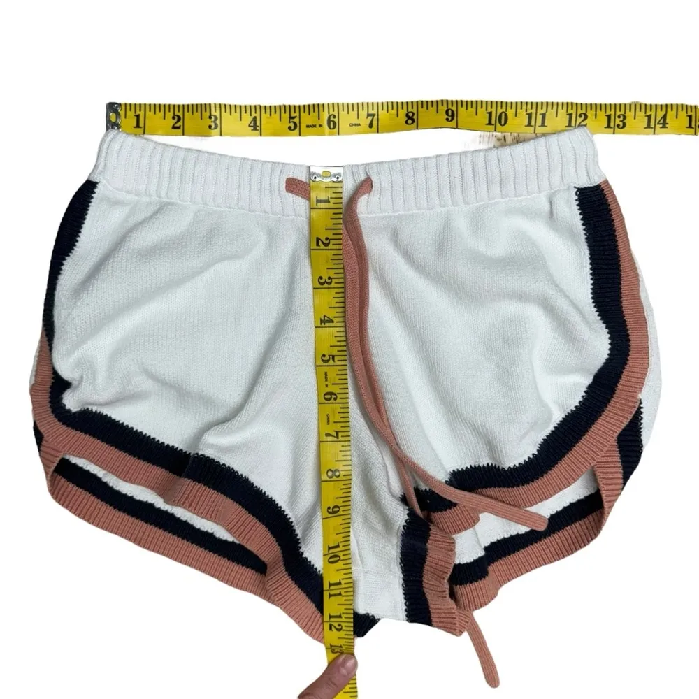 Revolve The Upside Boo Knit Shorts White Black Pink Trim Size XS - Image 14