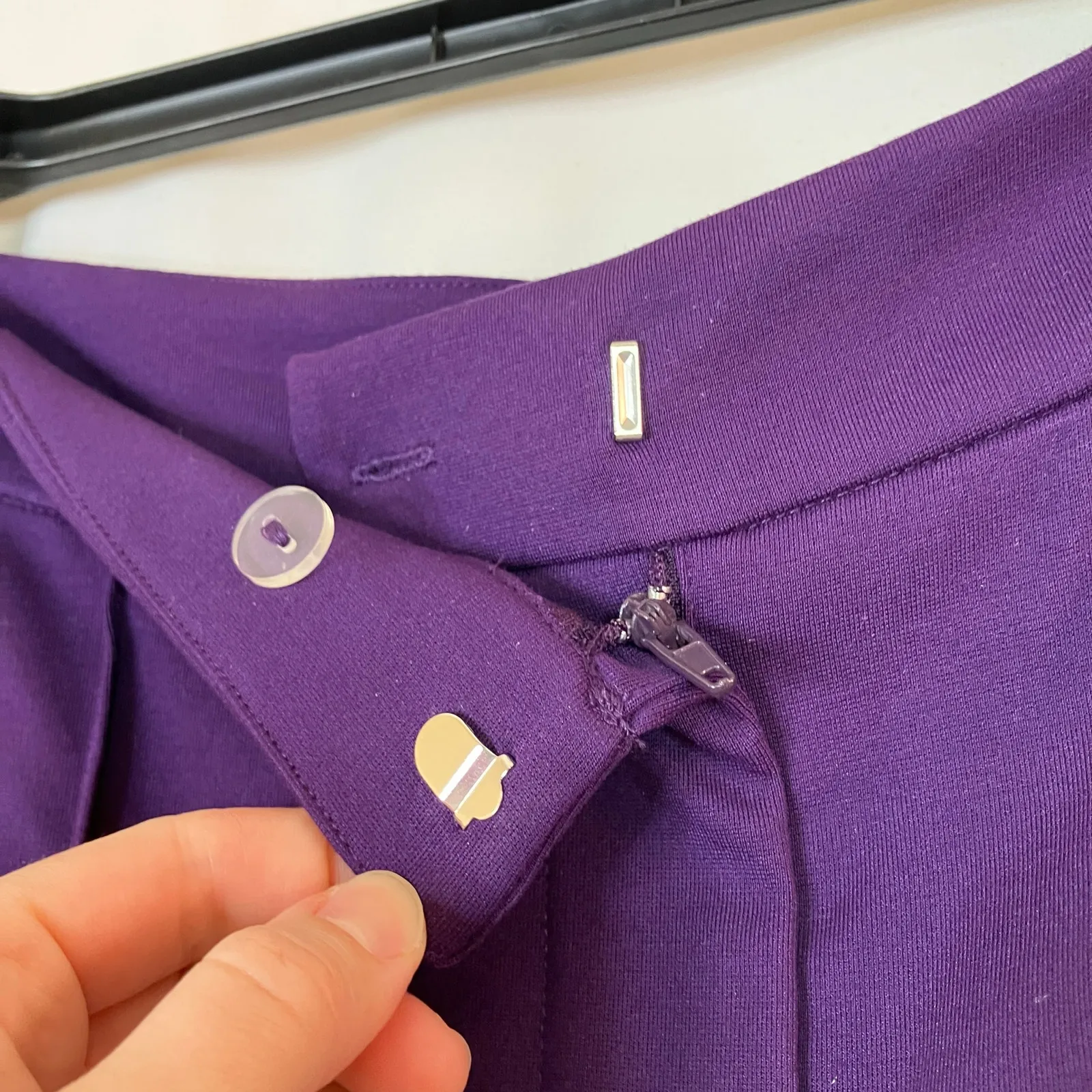 Worthington | Pintuck Flare Mysterious Purple Dress Pants NWT Womens 16 PETITE - Image 3