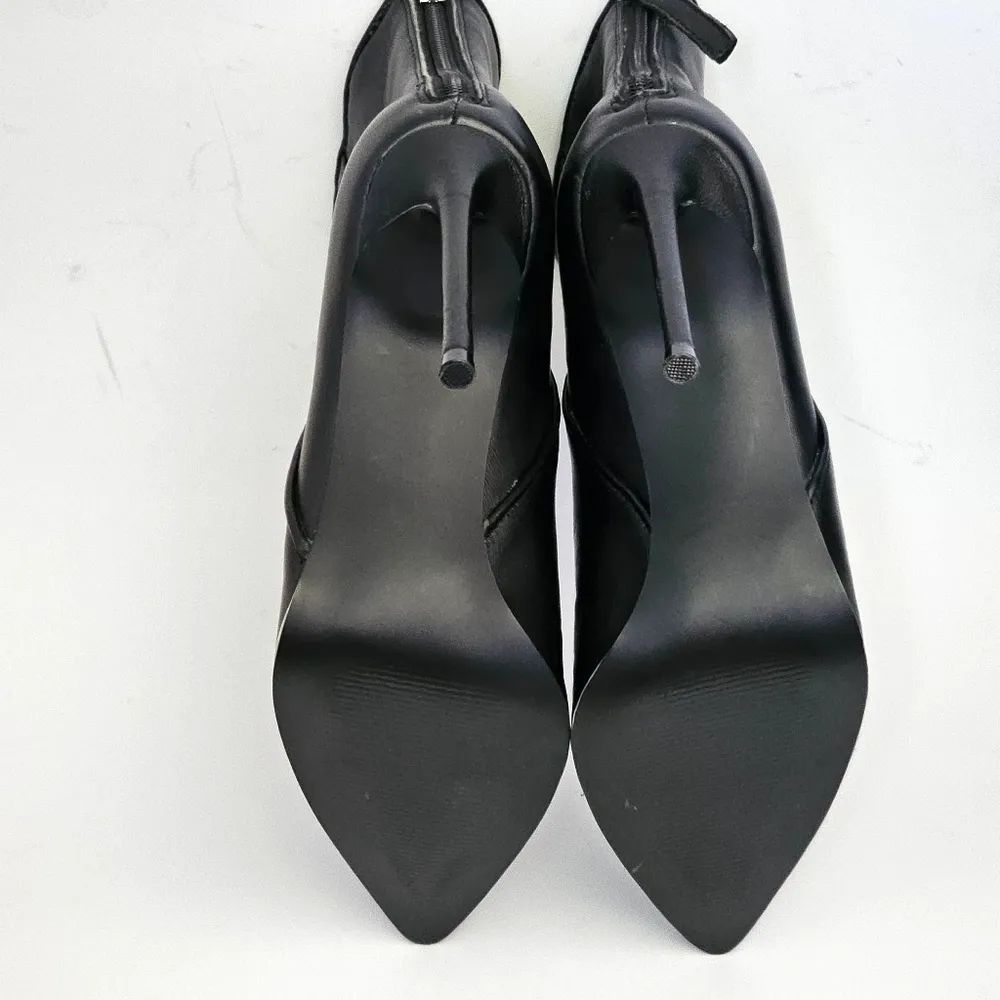 Steve Madden Valencio Black Leather Stiletto Heel Boots Size 7½ NWOB - Image 9