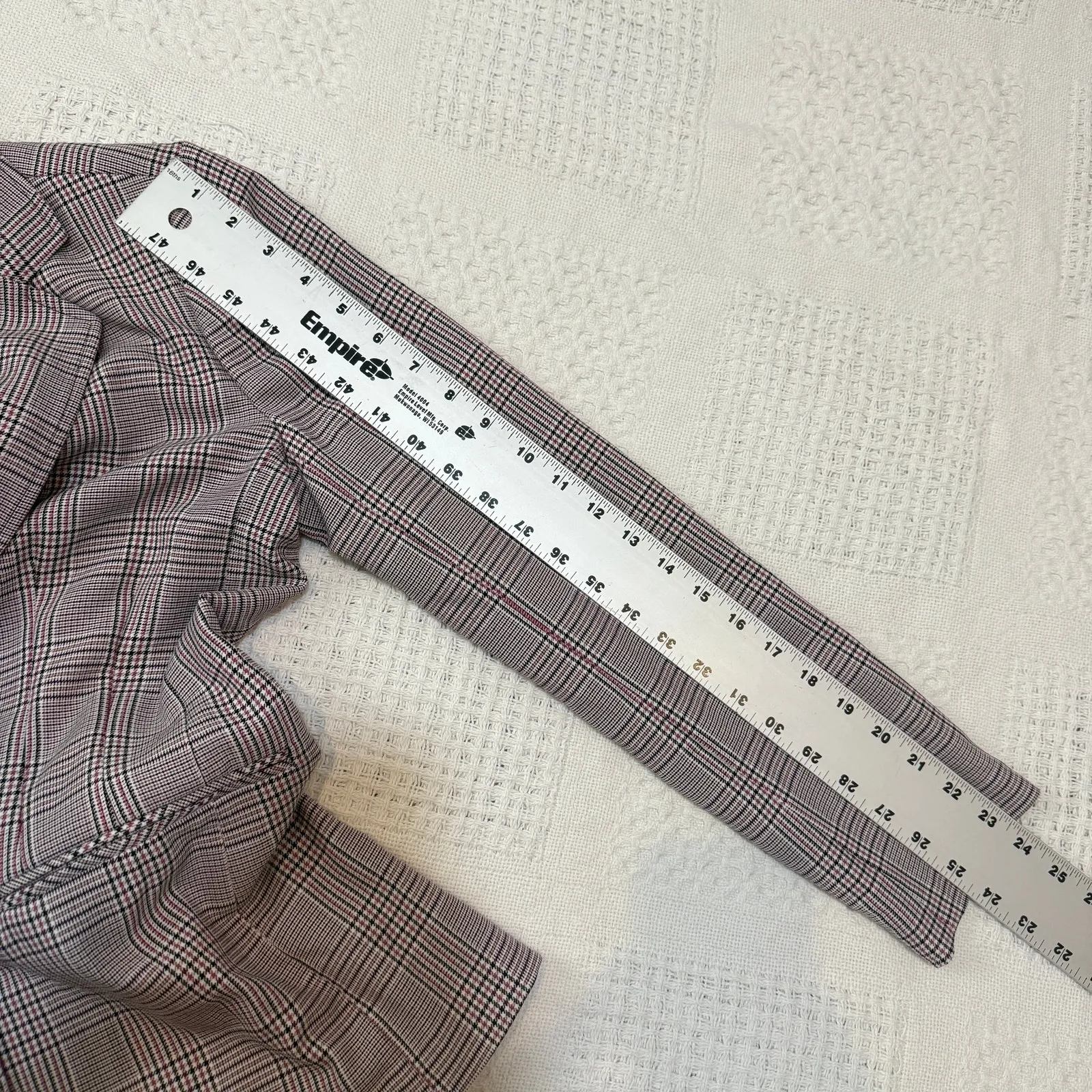 Chelsea28 medium 2 button front plaid jacket blazer coat C 3001 - Image 5