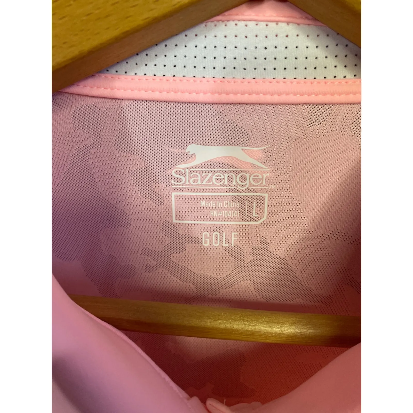 Slazenger Womens Golf Polo Shirt Sleeveless Light Pink Size L Hydro-Dri‎ - Image 2